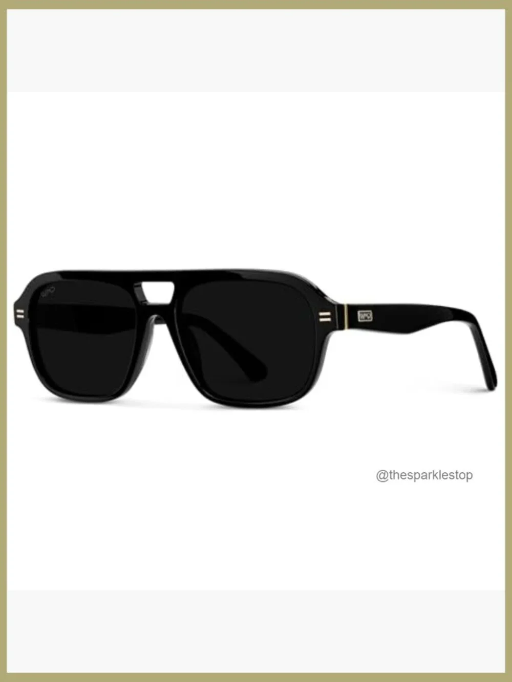 Acetate Frame Polarized Aviator Sunglasses with Double Bridge